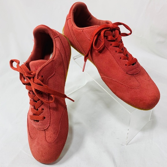 red lacoste shoes